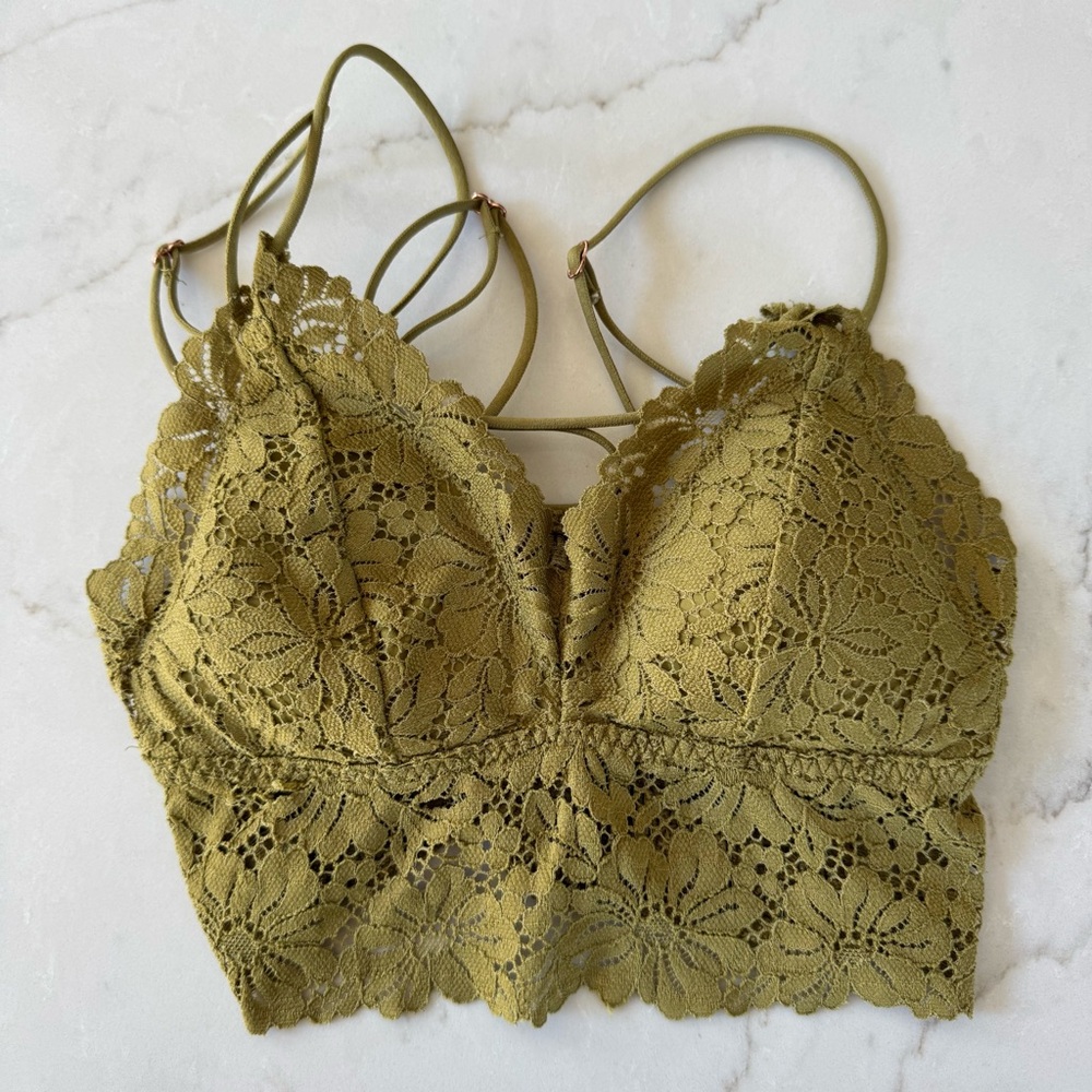 Victoria Secret PINK bralette XS Pea Green Color
